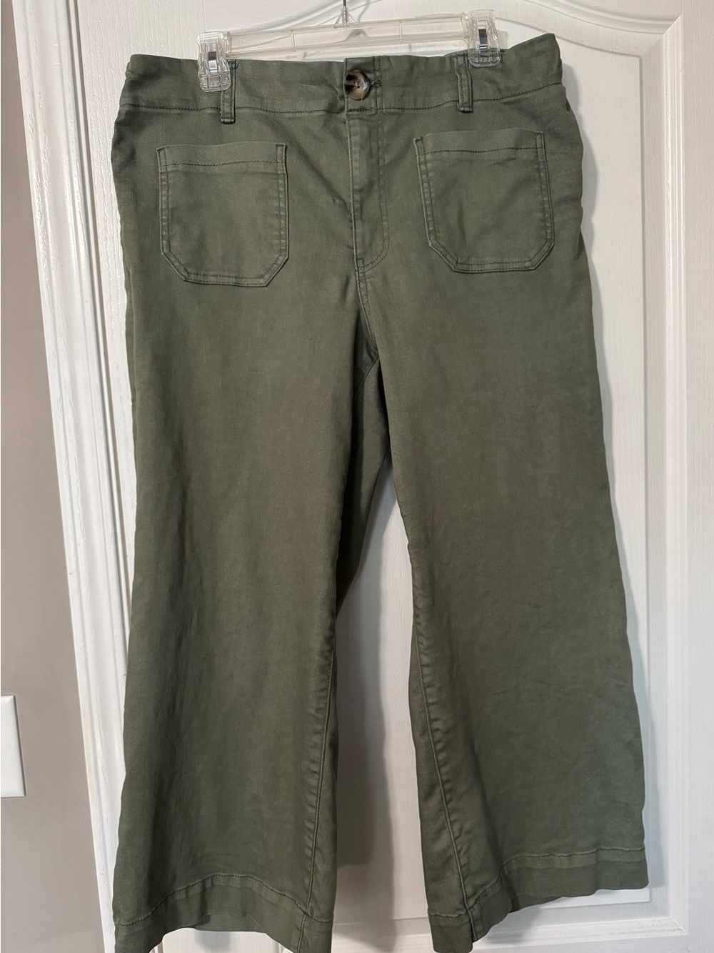 Olive Green Wide Leg Pants